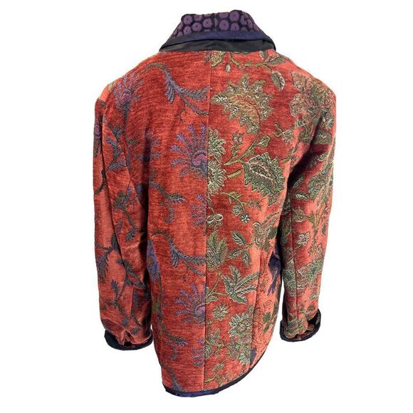 Mary Lynn O'Shea Fiber Artist Small Handmade Floral Woven Jacket Vermont - Picture 4 of 13